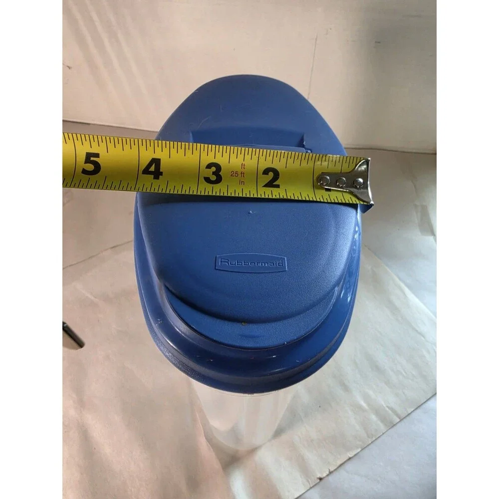 VTG Rubbermaid Servin Saver #4 Cereal Storage/ Pitcher 3.5 Qt Blue w/Lid